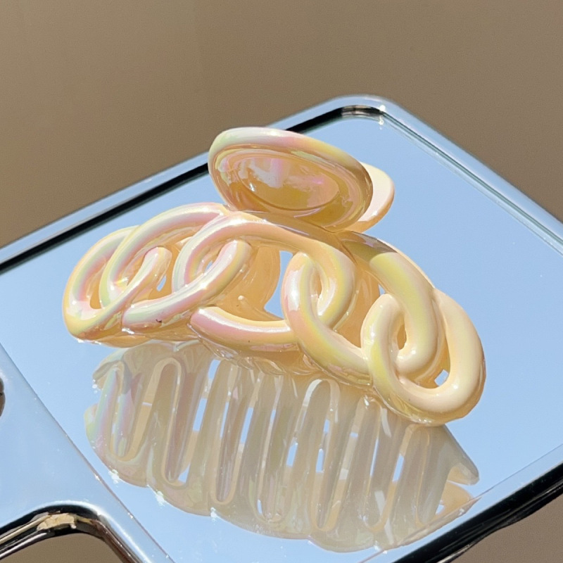Amazonの新しい電気メッキのカラフルなヘアピン、ホリデースタイルのシェルプルメリアグリッパー、シャーククリップ、クロスボーダーヘアアクセサリー|undefined