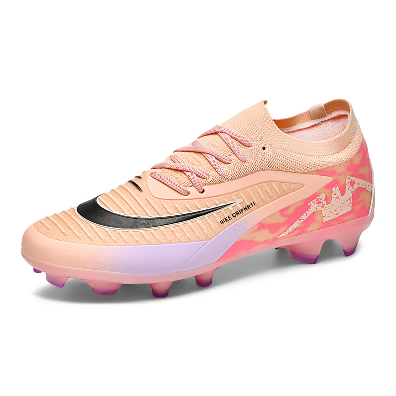 2025 nuevos zapatos de fútbol transfronterizos de moda para hombres y mujeres estudiantes jóvenes TF agujero césped