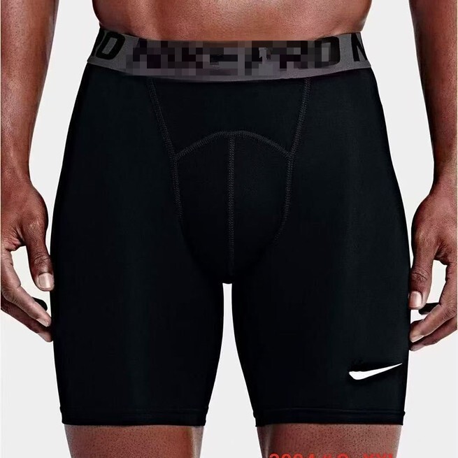 Cross-Border Foreign Trade Men's Tight-Fitting Three-Quarter Length Fitness Running Training Sports Compression Shorts Breathable Quick-Drying High Elasticity