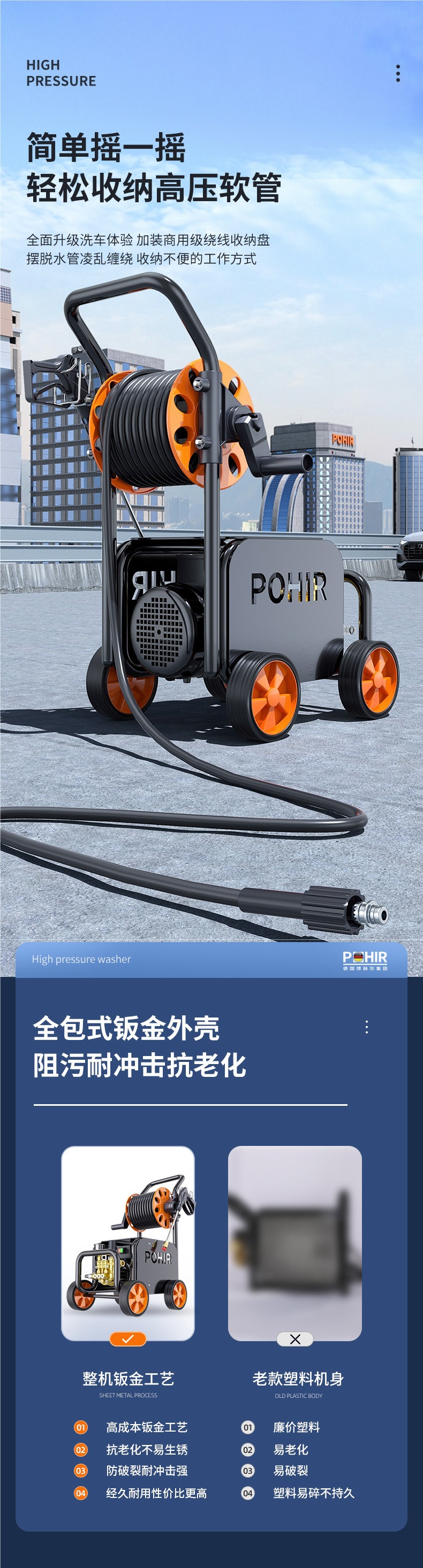 26 New Model Car Washing Machine 220V High-Pressure Household High-Power Industrial Water Gun Commercial Super Strong Pressure Booster for Cleaning Floors