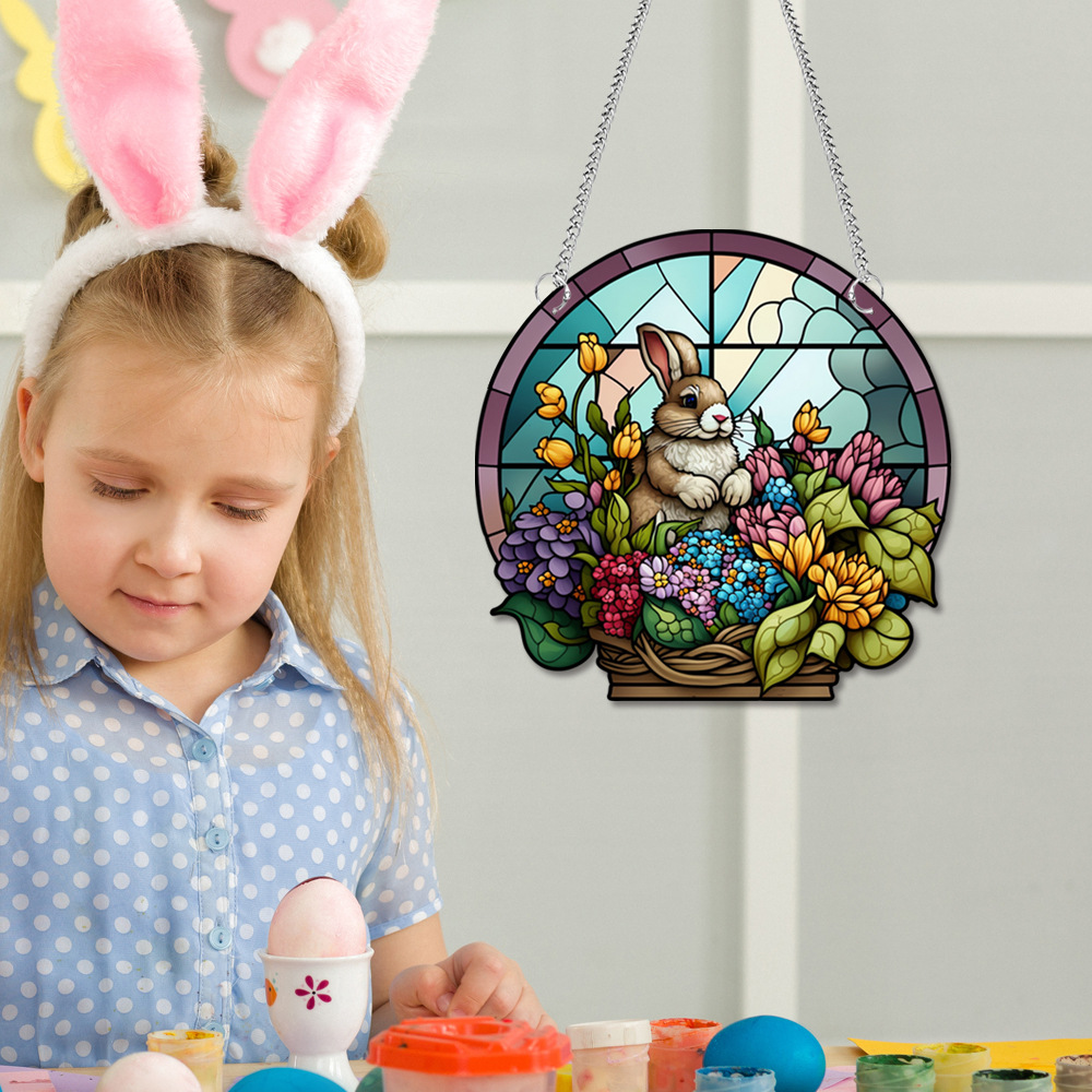 95g Weight pendant Home Textiles & Decor Type Acrylic Material Easter Festival Rabbit Pattern Casual, Elegant, Classical Style Easter Casual Elegant Classical Rabbit Arylic Party Supplies Decorations 131