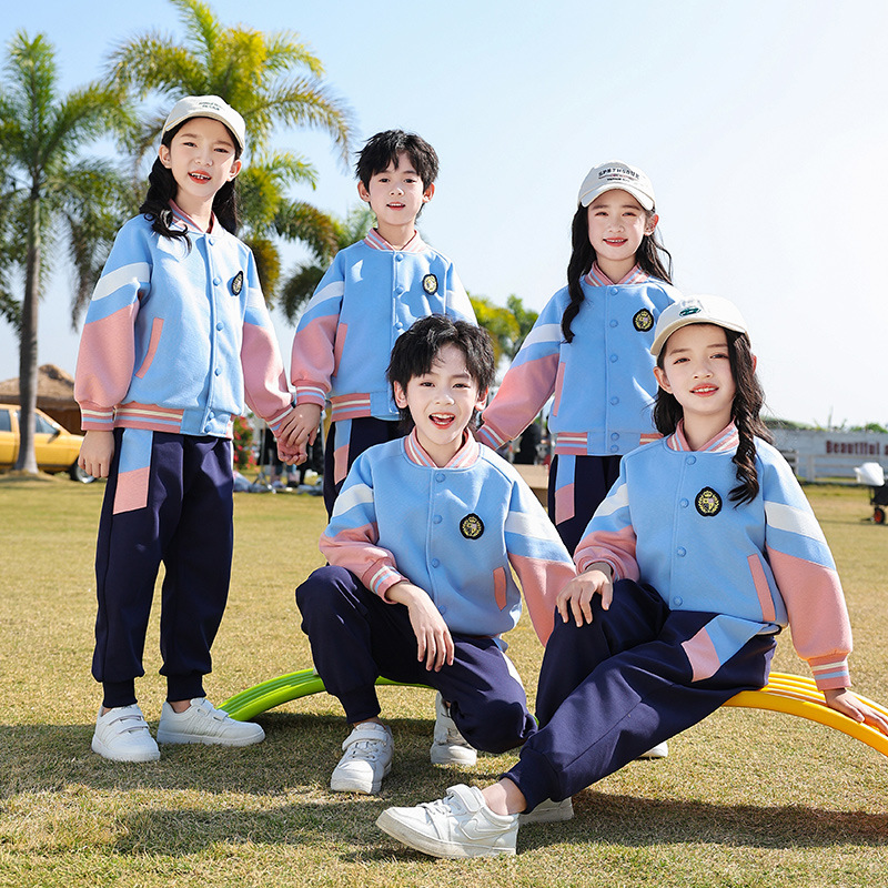 春夏新款中小學生校服套裝英倫風幼兒園園服運動會團體班服運動服