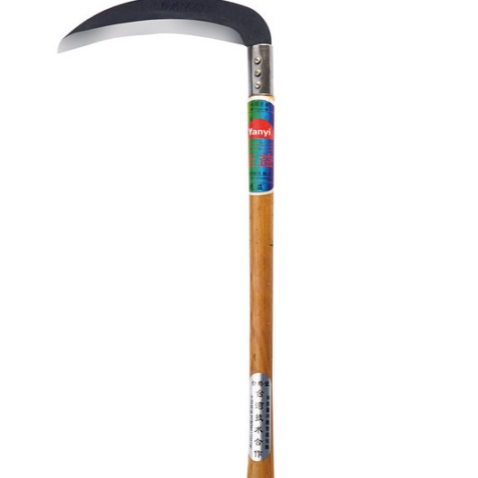 跨境专供木手柄收割除草镰刀锰钢除草弯刀割菜割草刀【延益】160