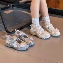 轻便凉鞋2026夏季新款韩版洋气珍珠女孩公主鞋软底防滑儿童休闲鞋