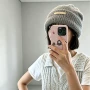 跨境秋冬季保暖灰色堆堆帽