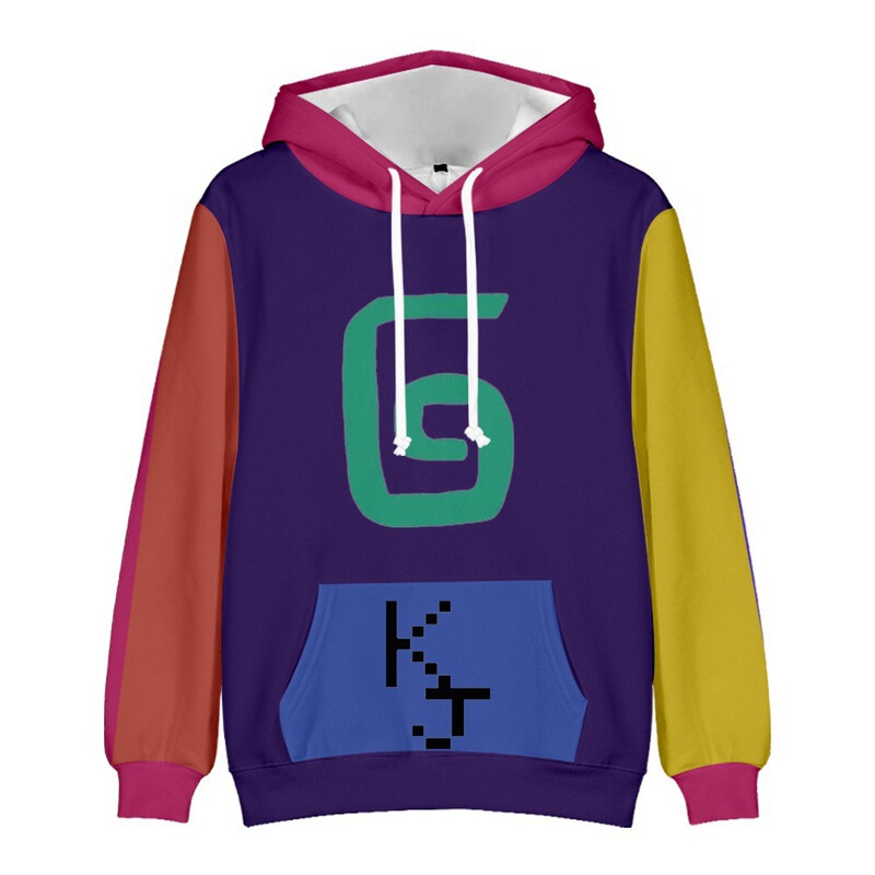 2022 cross-border new Karl Jacobs3D digital printing trendy casual pullover hooded hoodie for men