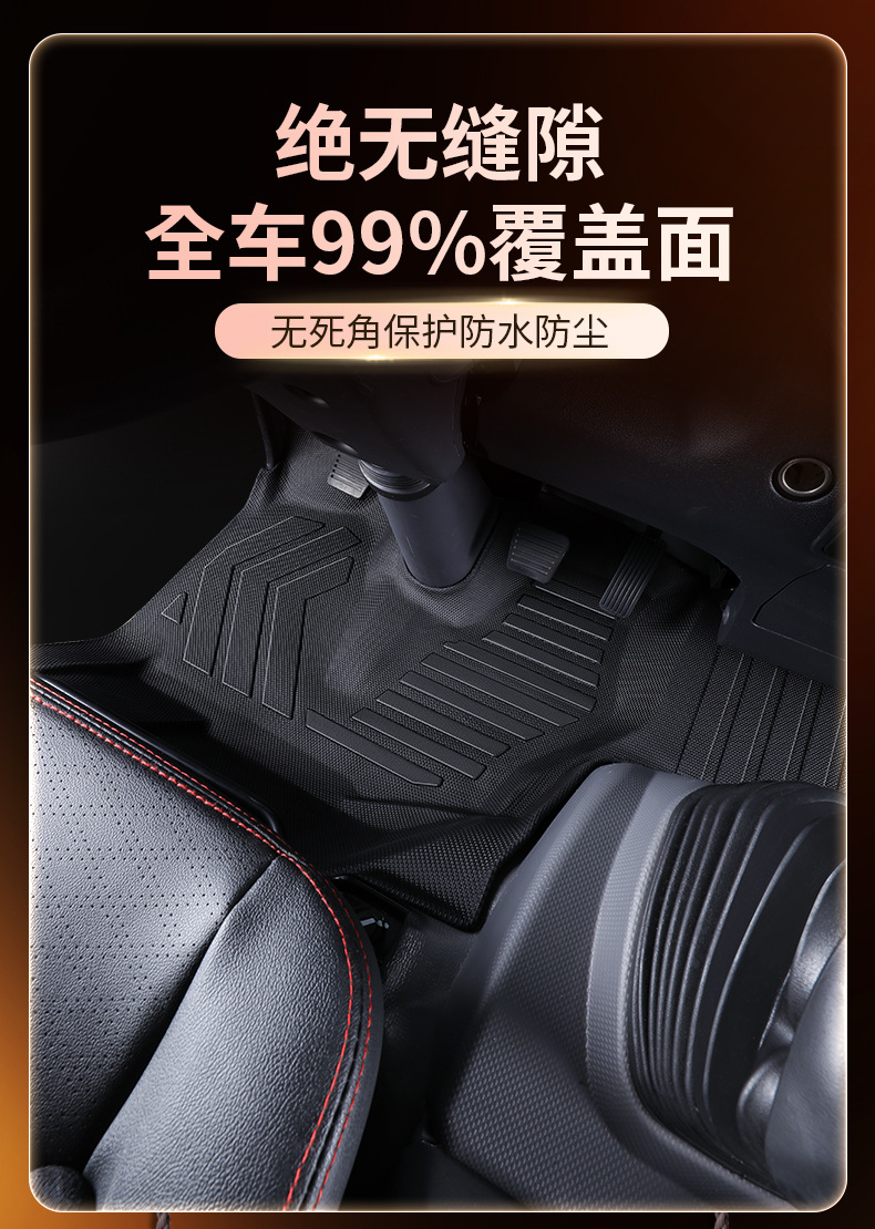 JAC Junling A8 full-coverage floor mats, specialized for Junling V7 truck cabin, TPE floor mats and decorative accessories