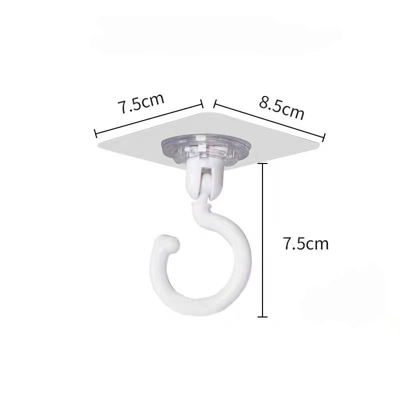 Gancho giratorio fuerte gancho pegajoso hogar multifuncional gancho adhesivo cocina y baño llave de pared colgando detrás del gancho de la capa de la puerta