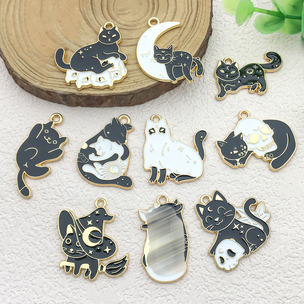 1 Piece 16.5*30mm 28*28mm 30*28mm Alloy Cat Skull Pendant display picture 4