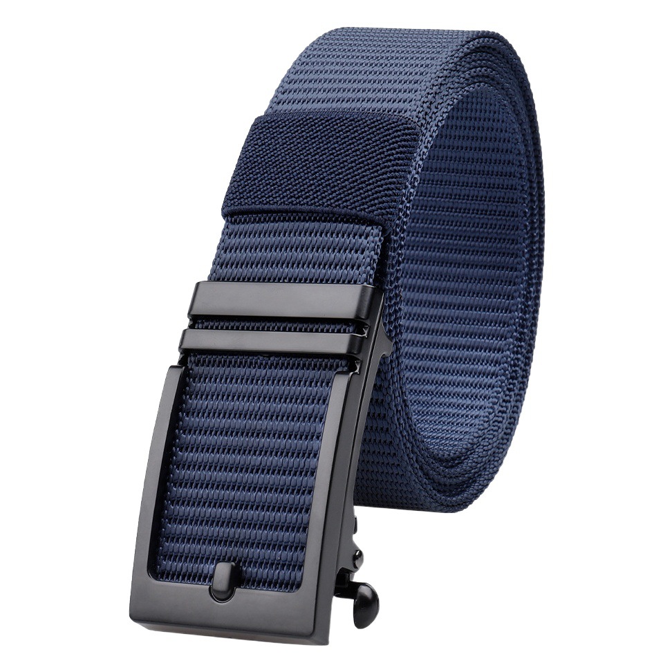 Cinturón para hombre Hebilla automática de aleación sin dientes Cinturón de nailon grueso Cinturón táctico Cinturón para hombre de moda de negocios