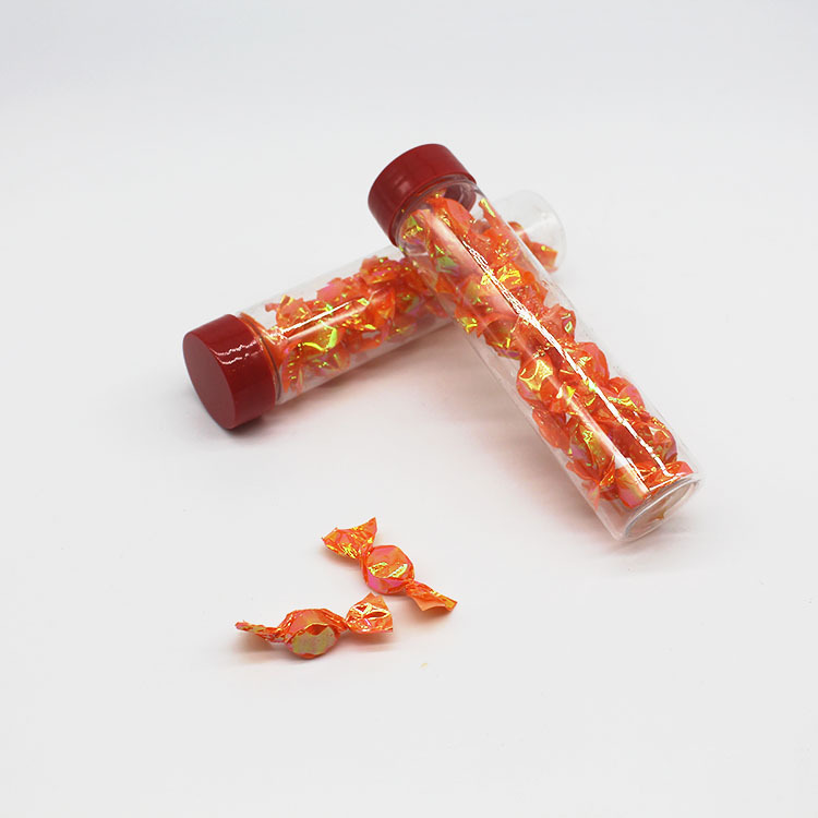 Fabricante en stock 110ml plata cubierta de aluminio transparente PET tubo de ensayo botella máscara botella caramelo tubo de ensayo cable de datos tubo de ensayo