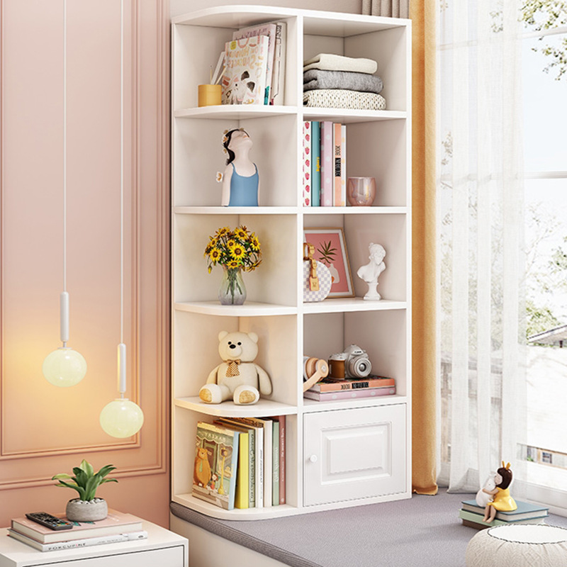Window Balcony Bookshelf Storage Rack Floor Home Bedroom Storage Cabinet Living Room Cabinet Simple Bookshelf Storage Bookcase