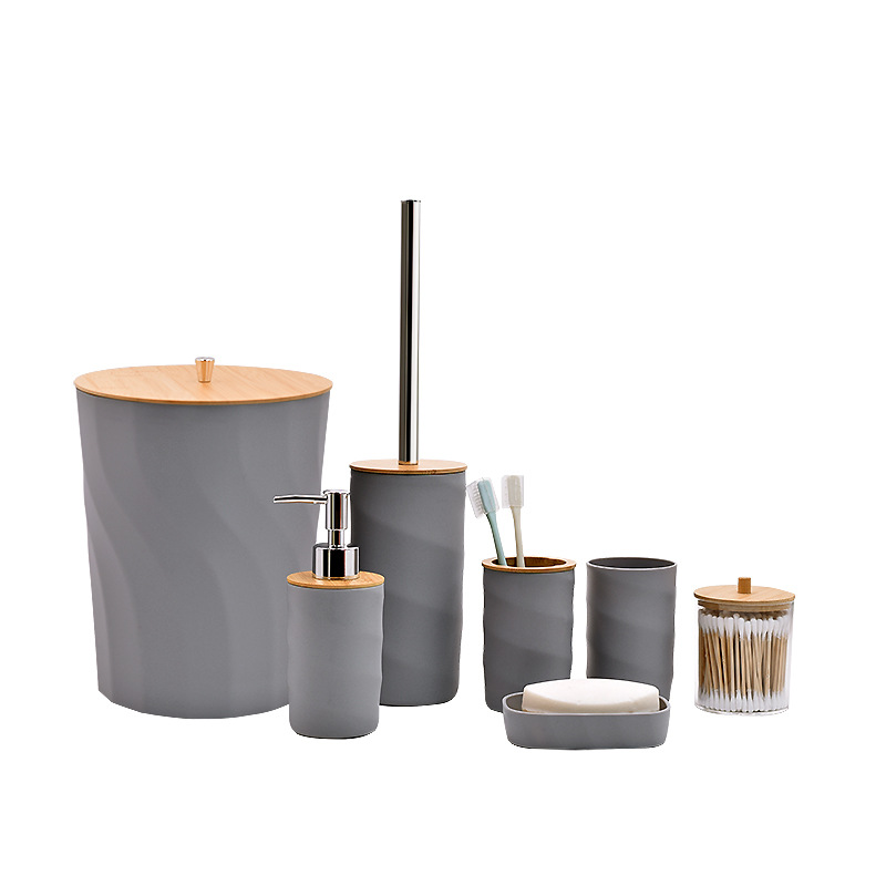 Productos de baño transfronterizos, set de siete piezas, set de baño europeo, set de enjuague bucal, set de taza de cepillo de dientes