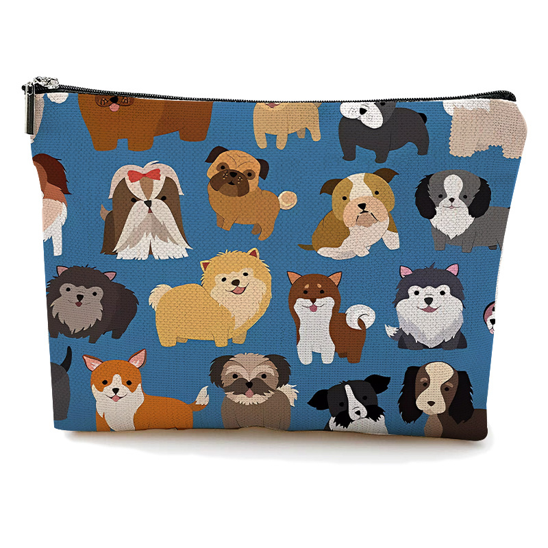 Amazon mascota transfronteriza gato y perro impresión doble cara bolsa de lavado de viaje bolsa de almacenamiento de gran capacidad adorable