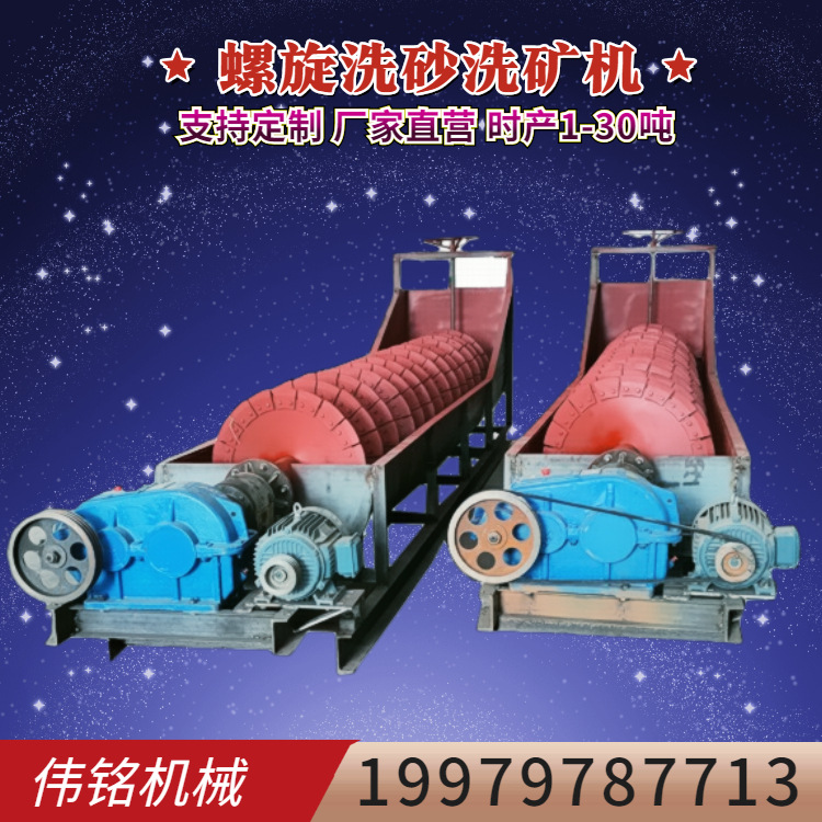 福建供应砂石场用螺旋洗沙机分级机制砂机泥沙分离水洗石料分离机
