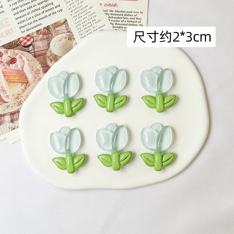 Vehicle Decoration – Diàndòngchē Auto Parts and Accessories - tulip-light-blue-6-pcs-with-base-glue