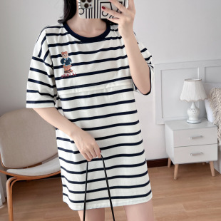 Breastfeeding Clothes Summer Clothes Going Out Hot Mom's Pure Cotton Thin T-Shirt Summer Pregnant Women's Short-sleeved Top Wearing Breastfeeding Clothes