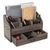 Wooden storage box, stationery for elementary school students, pens holder home use