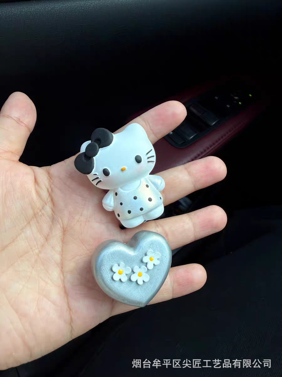 Cute Kt Cat Car Air Freshener Car Vent Fragrance Car Interior Girly Decoration Light Fragrance Diffuser Stone Ornament