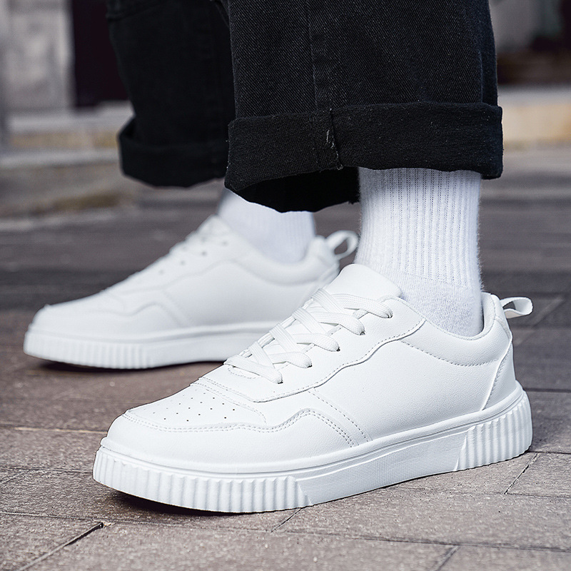 Cross-border 50 nuevo estilo transpirable ligero ocio versátil estilo deportivo campus para hombres y mujeres muestran los pies pequeños zapatos blancos de moda