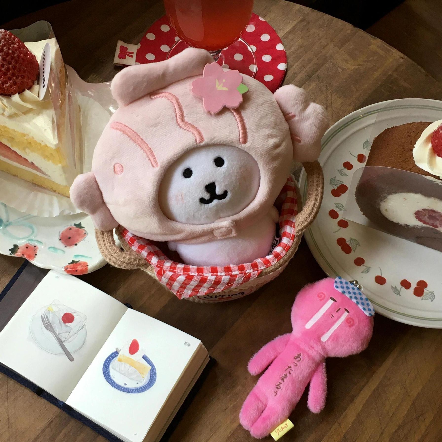 桜鯛焼きヘッドカバー、クマの着ぐるみ、人形玩具、ぬいぐるみ、ギフト、ペンダント、DIY、屋台人形、漫画