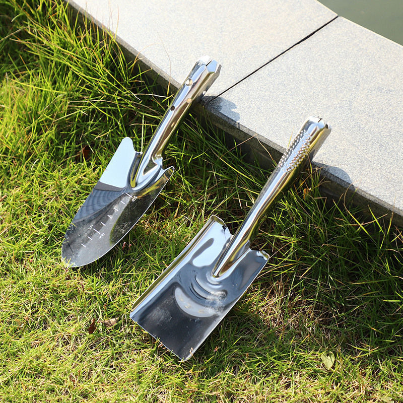 acero inoxidable pequeña pala jardinería herramientas de pesca de mar pala pala pala pala plantación de carne plantación de flores al aire libre pala