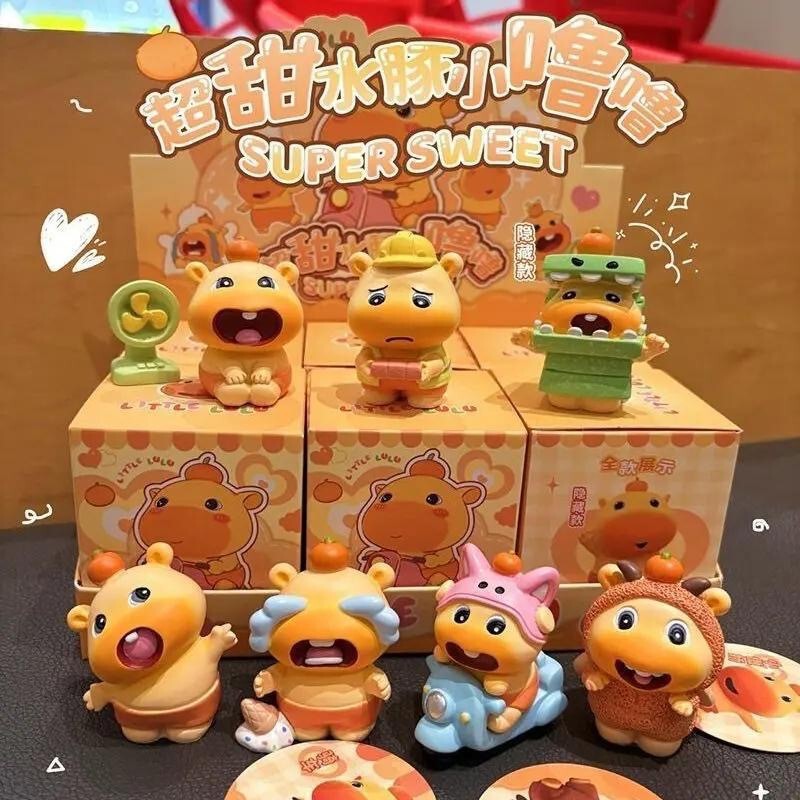 Capybara Little Lulu Blind Box Trendy Toy Figure Peripheral Dolphin Car Decoration Doll Holiday Gift Creative Ornament
