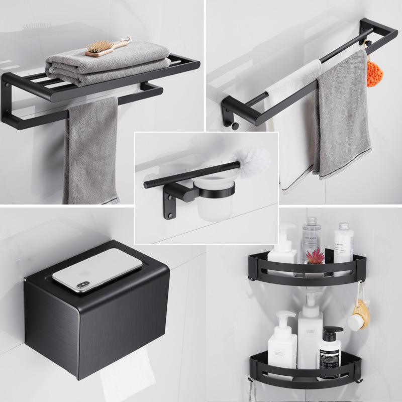 Juego de 5 piezas engrosado en negro 1