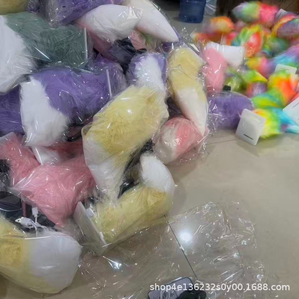 Moving Remote-Controlled Voice-Activated Electric Swinging Furry Tail Anime Car Rear Decoration Cosplay Animal Tail