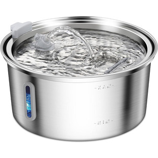 Amazon hot pet water dispenser 3.2L stainless steel cat water dispenser automatic circulating cat and dog water feeder
