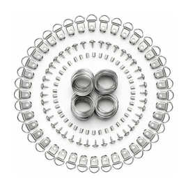 10英尺编织悬挂线4卷和40个带有螺丝D形环图片悬挂架40个铝制压扣