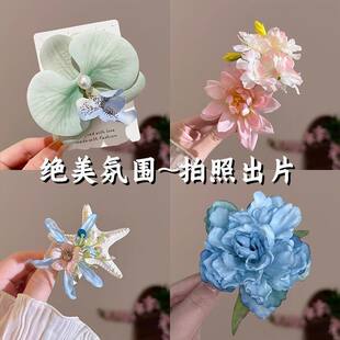 Atmospheric hairgrip, hair accessory, boho style, flowered