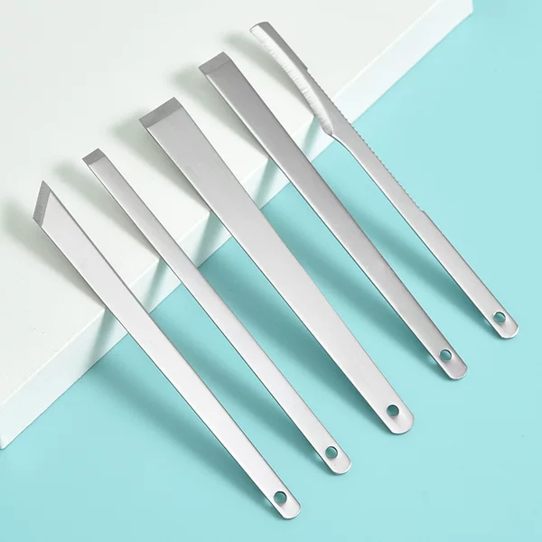Mini Stainless Steel Pedicure Knife, Small Mouth Shovel, Oblique Mouth Toothed Foot Scraper, Callus Remover, Dead Skin Remover, Pedicure Tool