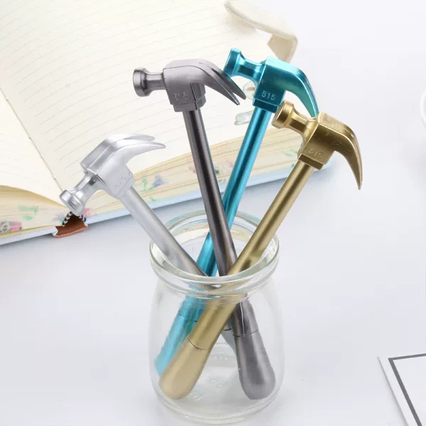 Cartoon Creative Imitation Metal Hammer Gel Pen Claw Hammer Water-Based Pen Student Supplies Prize Signature Pen Wholesale