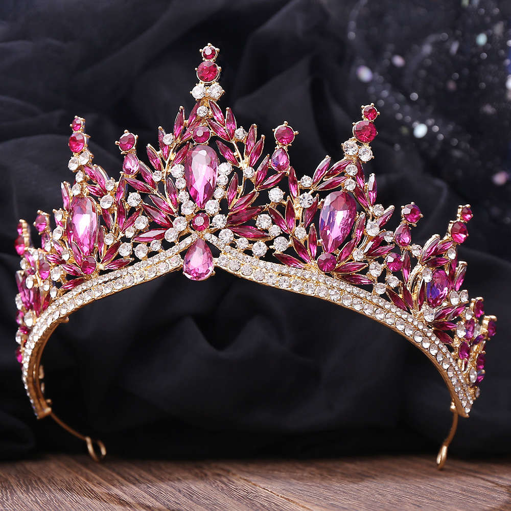 100g Weight Crown Hair Accessories Type 1 Piece Quantity Wedding, Birthday, Festival Occasion Alloy Material Leaf, Crown Pattern All Seasons Season Women's, Adults Gender Diamond Design Bridal, Shiny Style Bridal Shiny Women's Adults Leaf Crown Alloy Diamond Crown 8
