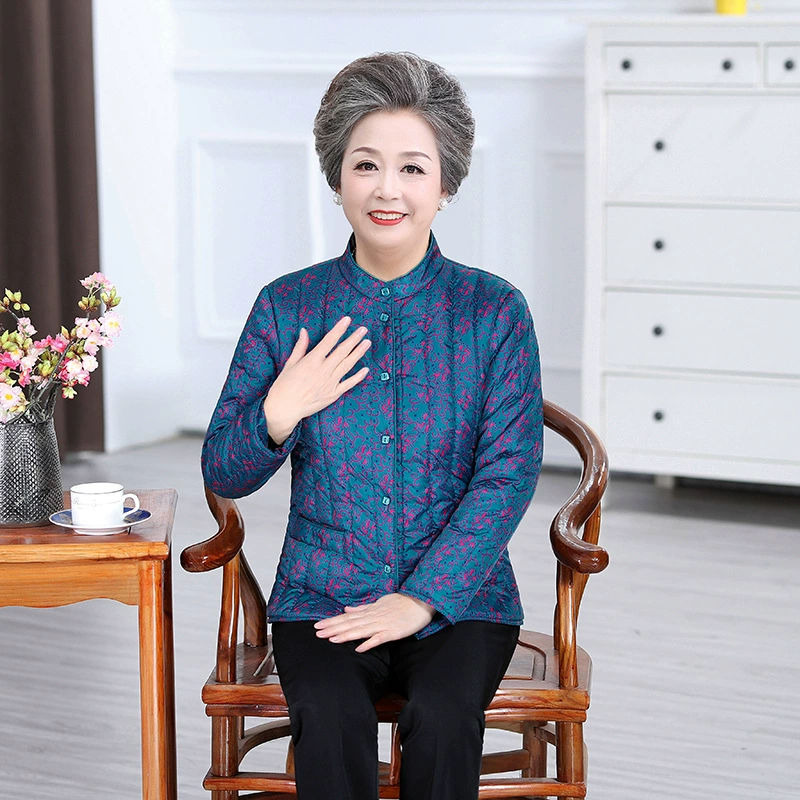 Легкая пуховая куртка с хлопковой подкладкой для женщин среднего и пожилого возраста, контейнер для осенне-зимней одежды для бабушки, внутреннее пальто с хлопковой подкладкой для мамы, теплая внутренняя куртка с хлопковой подкладкой