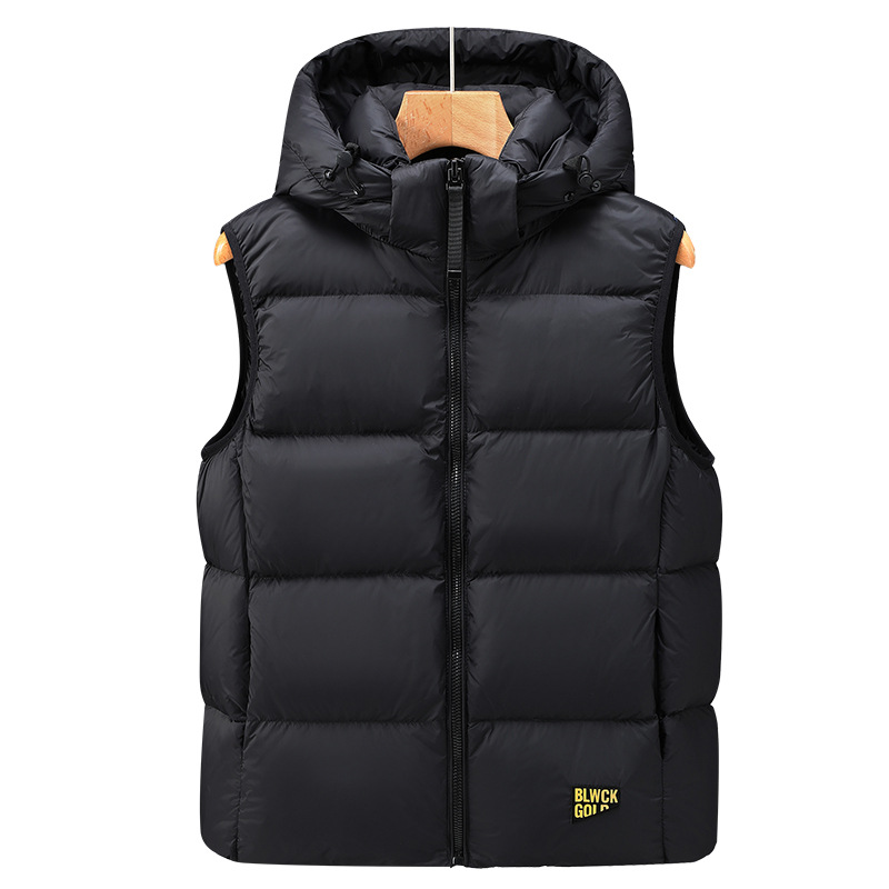 Chaleco de Plumas Ultraligero para Hombre de Nylon y Plumón de Pato Térmico para Otoño e Invierno