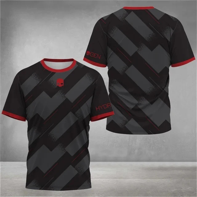 Deportes para hombres malla transpirable suelta camiseta de manga corta venta directa de fábrica moda 3D impresión digital spot