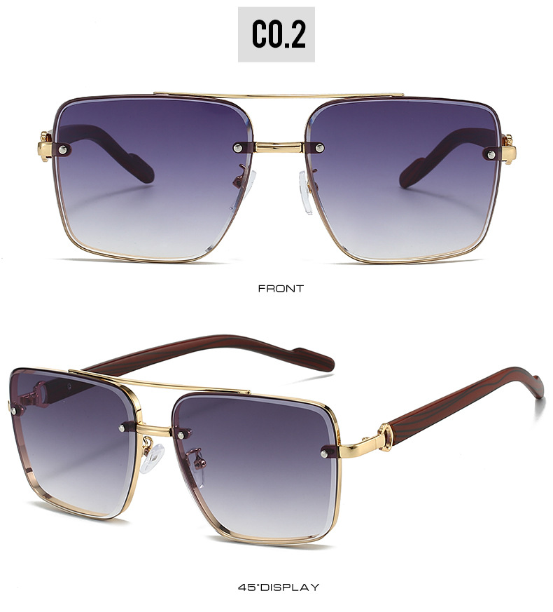 54g Weight Full Frame Glasses Structure Sunglasses Classification PC, UV400 Protection Lens Material Square Glasses Style Outdoor, Beach, Street Occasion Geometric Pattern Unisex Gender Vintage Style, Classic Style Style Vintage Style Classic Style Geometric PC UV400 Protection Square Full Frame Women's Sunglasses 1