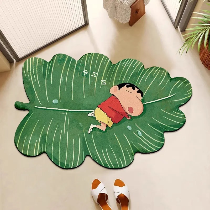 クレヨンしんちゃん浴室ノンスリップフロアマット珪藻泥吸収性トイレカーペットかわいいホームバスルームドアマット|undefined