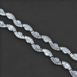 外贸闪耀锆石链条 衣领肩带婚纱礼服演出服鞋包装饰 饰品diy配件