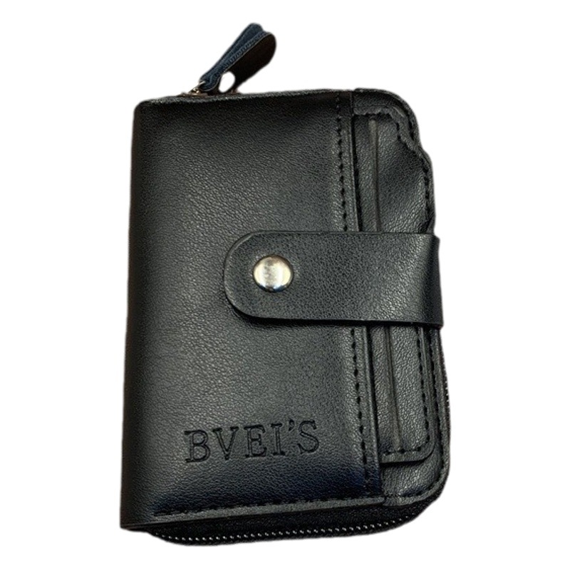 Cross-Border Men's wallet short cross-border business organ card holder soft sheepskin pattern multi-card coin purse men's card