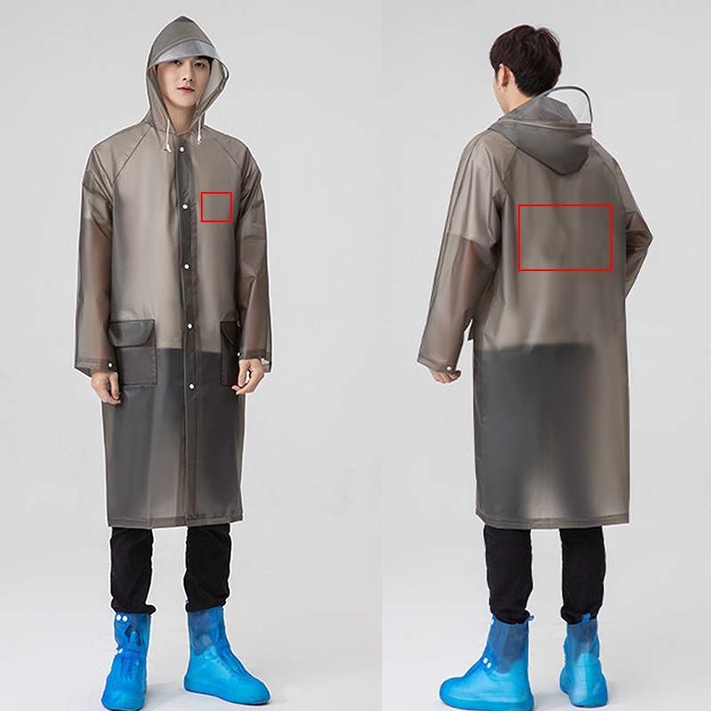 EVA portátil adulto impermeable fabricantes al aire libre al por mayor alargado y grueso incluso chaqueta de lluvia caminando chaqueta de lluvia
