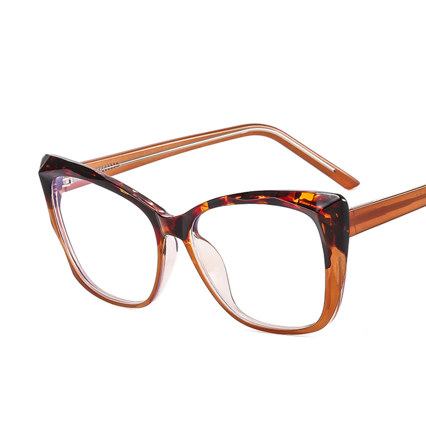 2023 Nuovi occhiali TR90 con inserto cat eye anti-blu montatura gamba a molla occhiali marea con lenti semplici_voghion.com