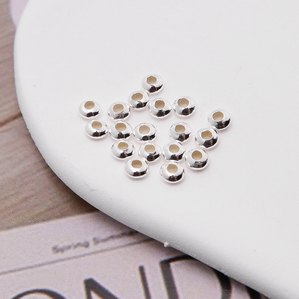 1g Weight Beads Jewelry Making Type 1.5mm, 2MM, Diameter 3mm Jewelry Making Size 1 Piece 1.5mm 2MM Diameter 3mm 925 Sterling Silver Round Square Heart Shape DIY Jewelry Accessories Beads