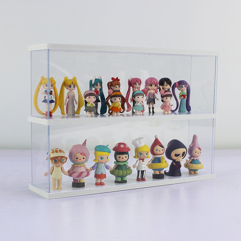 Blind box storage box display rack hand-held multi-layer open-door acrylic transparent dust cover extended large display cabinet