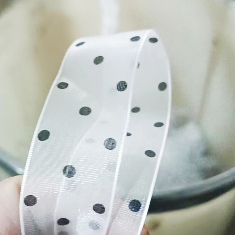 2,5*45m lunares Blanco