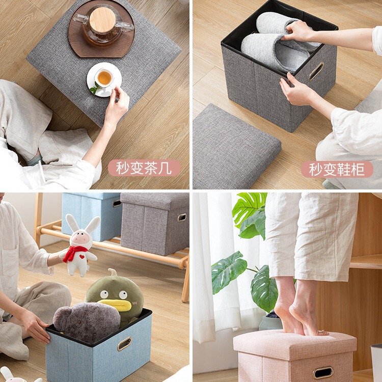 スツールを収納してベンチを収納する家庭用の多機能は、大人の折り畳み布芸ソファーに座ってベンチを替えて趙のお金を収納することができる|undefined