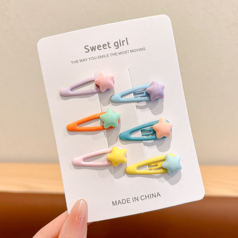 Bebé lindo pequeño clip BB para niños frises clip para el cabello para niños adornamientos para el cabello bebé super lindo tarjeta de cabello