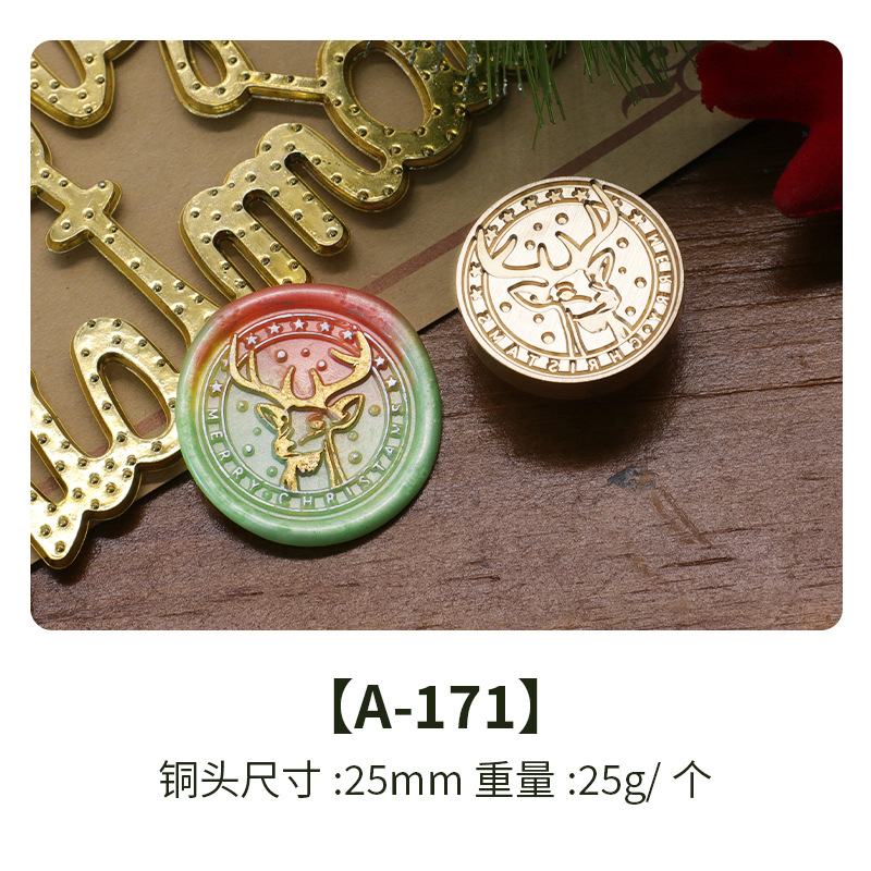 Color europeo fuego pintura sello nuevo Navidad Serie 2 cobre cabeza vacaciones cumpleaños regalo sobre de embalaje tarjeta felicitación